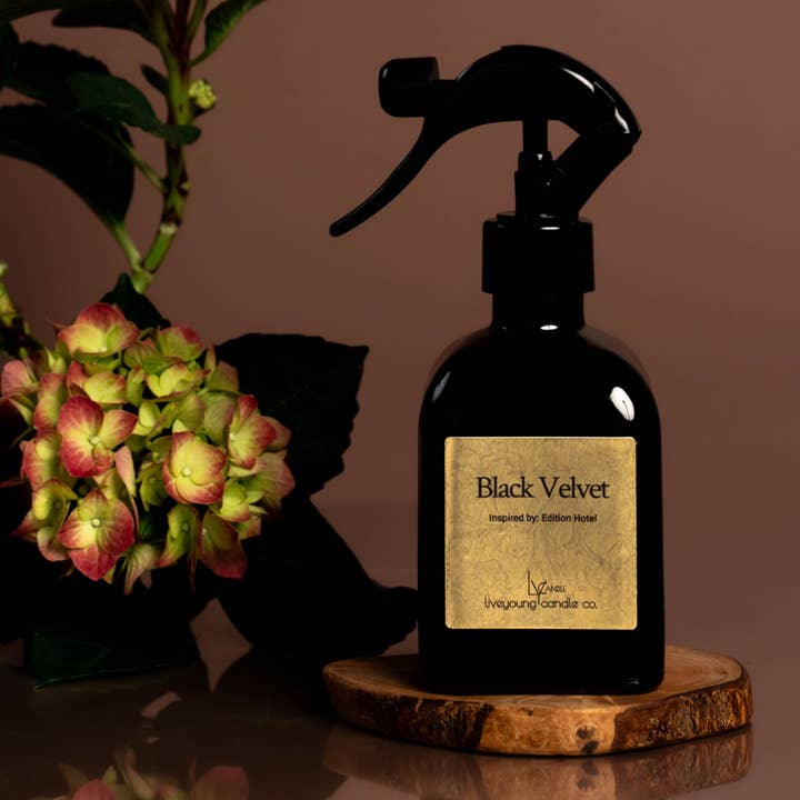 Luxushotel inspiriert von schwarzem Samt | Raumspray für den Großhandel von LiveYoung Candle Company