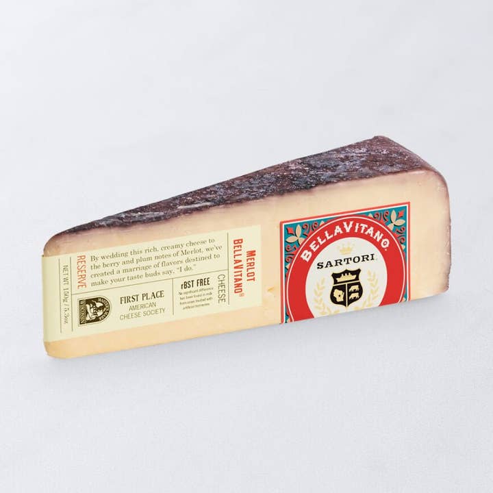 Bellavitano Merlot 5 oz for wholesale by Eichtens Cheese