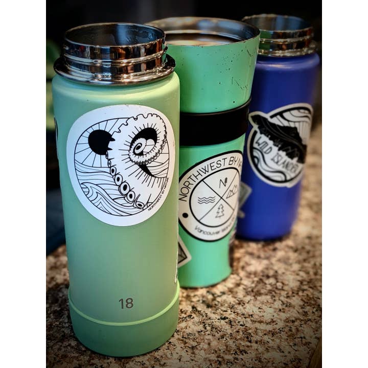 Northwest By Nature - Wholesale Sticker - Maple Leaf Whistler Blackcomb Inukshuk Black Tusk Sticker