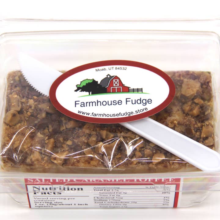 Farmhouse Fudge - Wholesale Fudge - Salted Caramel Toffee Fudge 8 oz.3