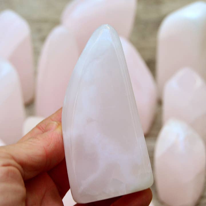 Kaia & Crystals - Wholesale Spiritual Stone/Crystal - 1 Kg Lot of Pink Mangano Calcite Free Forms (4-6 Pcs)1