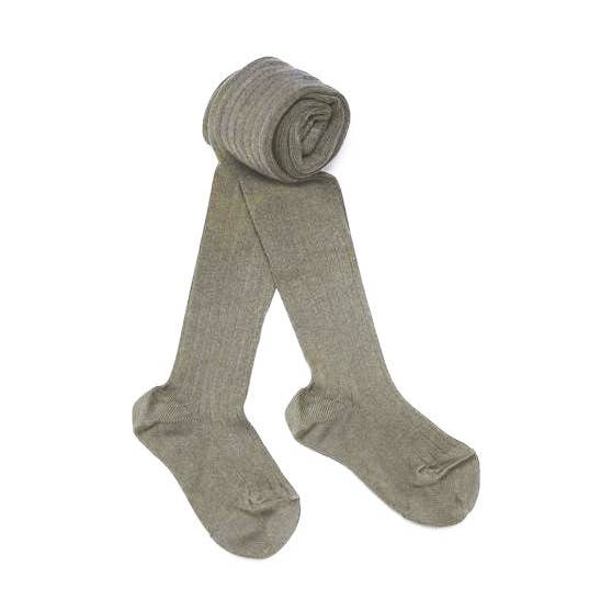 Ribbed Metal Grey Tights for wholesale by Verity Jones London