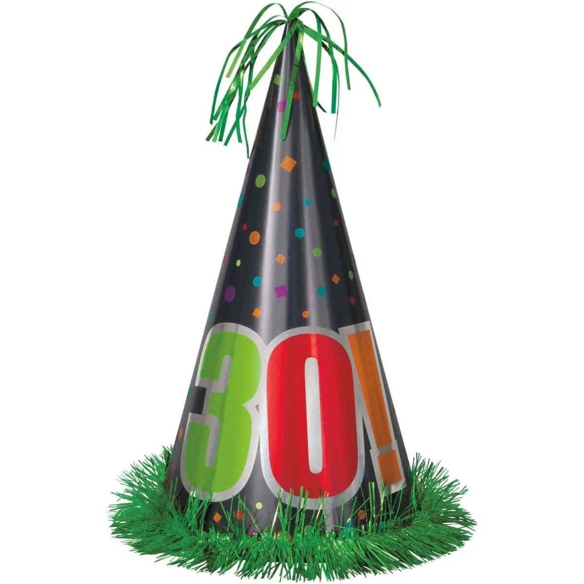 Party Expo, LLC – wholesale Party hat/crown – Birthday Cheer - 13" Happy 30th Birthday Party Hat0