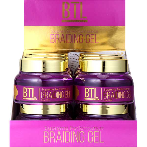 Majestic Wholesale - Vendita all'ingrosso Gel/Mousse per acconciature - BTL Gel per Treccine 3,4oz – Tenuta Estrema o Suprema (Confezione da 6)1