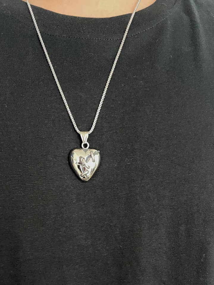 Silver Broken Heart Necklace for wholesale by Silver & Bare