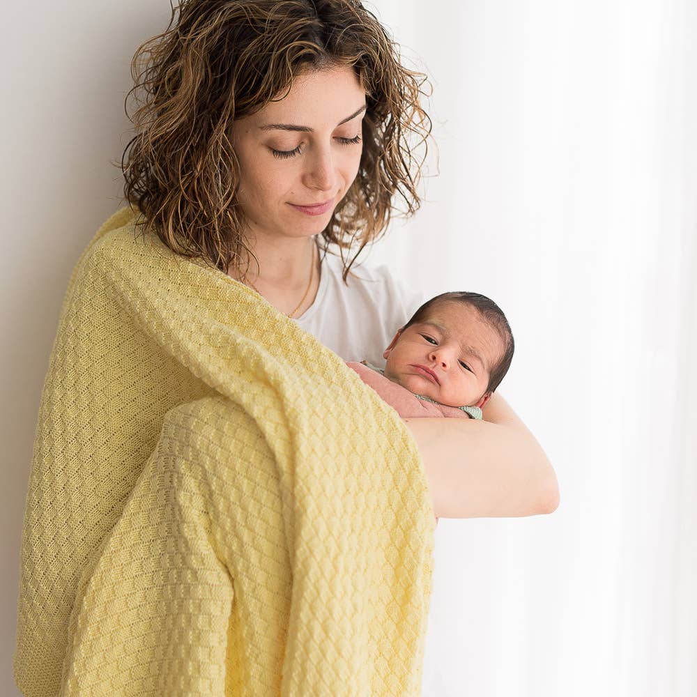 micu micu - Venta al por mayor Mantita - Bebé - Manta de cuadrados amarillos suaves6