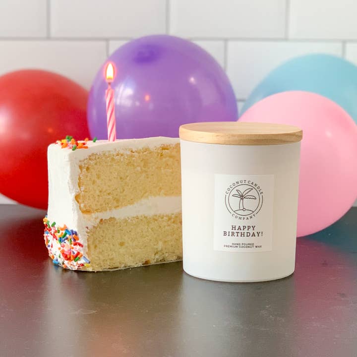 Coconut Candle Company - Wholesale Jar/Filled Candle - Happy Birthday