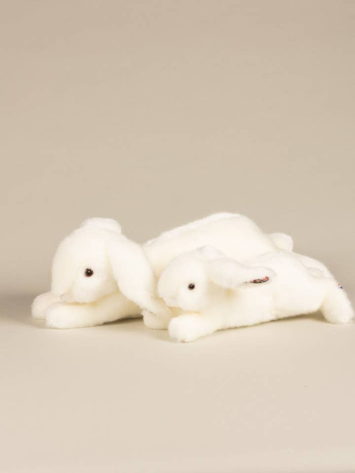 Martin the Rabbit | White | Liberty Bleu Print for wholesale by pamplemousse peluches