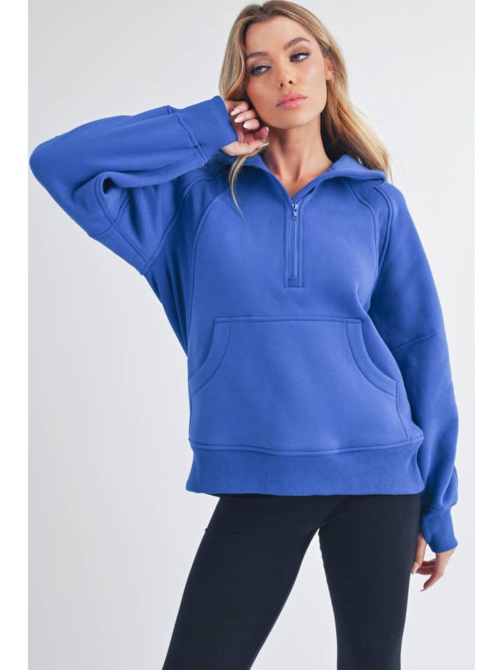 AEMI + CO - Wholesale Hoodie - Women's - 990DK Long Drea Half-Zip Hoodie 236
