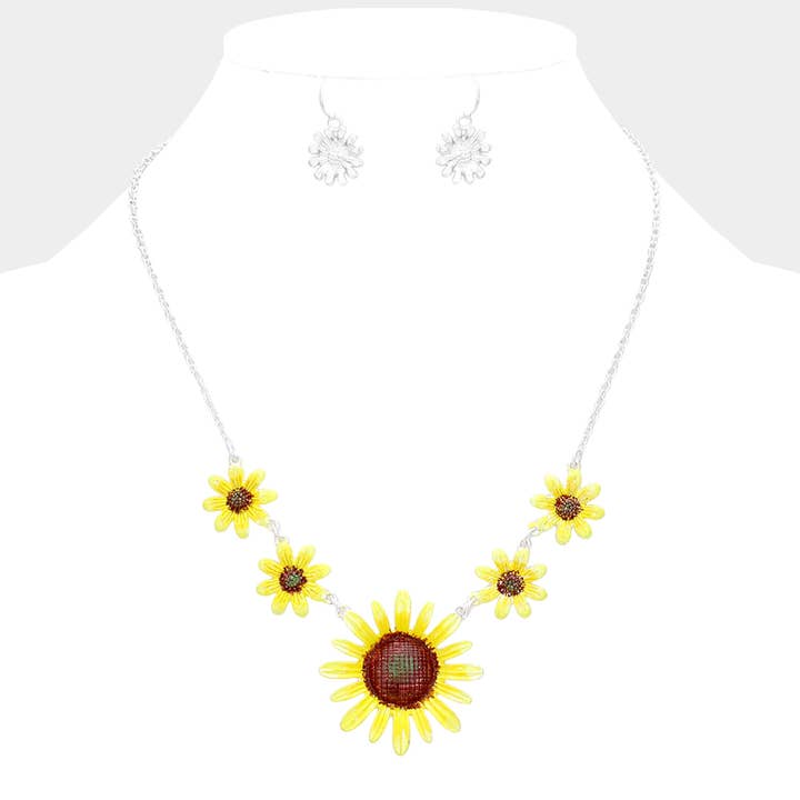 Sensibling Corp. - Wholesale Jewelry Set - Garden Floral Collar Necklace