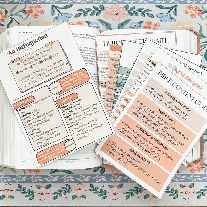 Inserções de Bíblia Boho por atacado de Saving Grace Print Shop