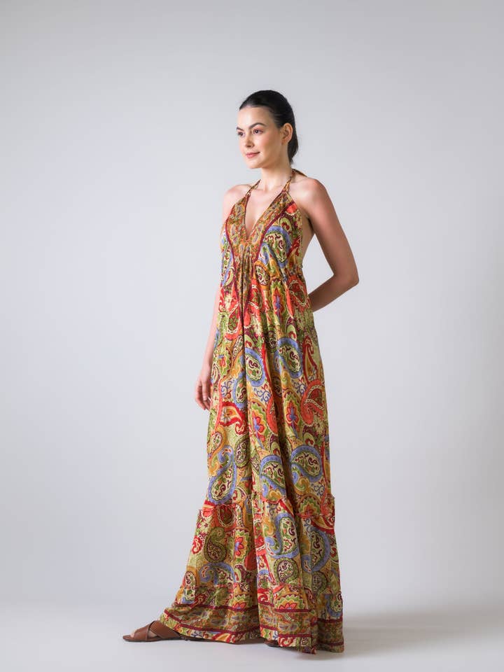 Assorted Rhea Patterned Halter Dress for wholesale on Faire5