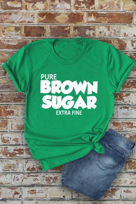 Top Avenue – T-shirt estampada - Mulher por atacado – Camiseta Pure Brown Sugar Extra Fino, Unissexo de gola curta13