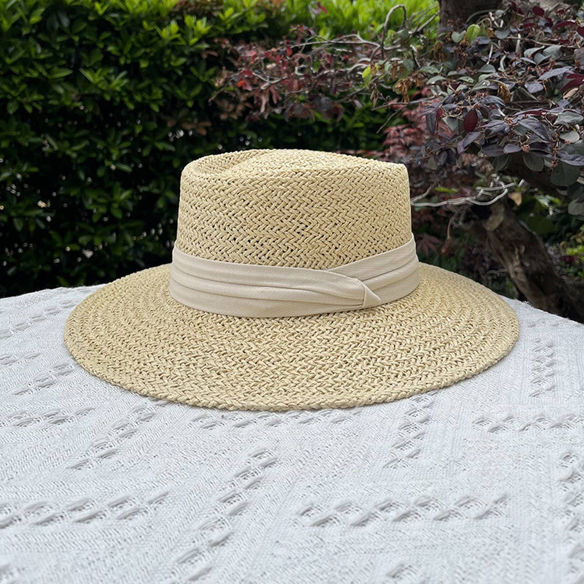 ACCITY - Wholesale Straw Hat - Women's - BEACH VACATION SUN FEDORA STRAW HATS FOR WOMEN_CWAH11519
