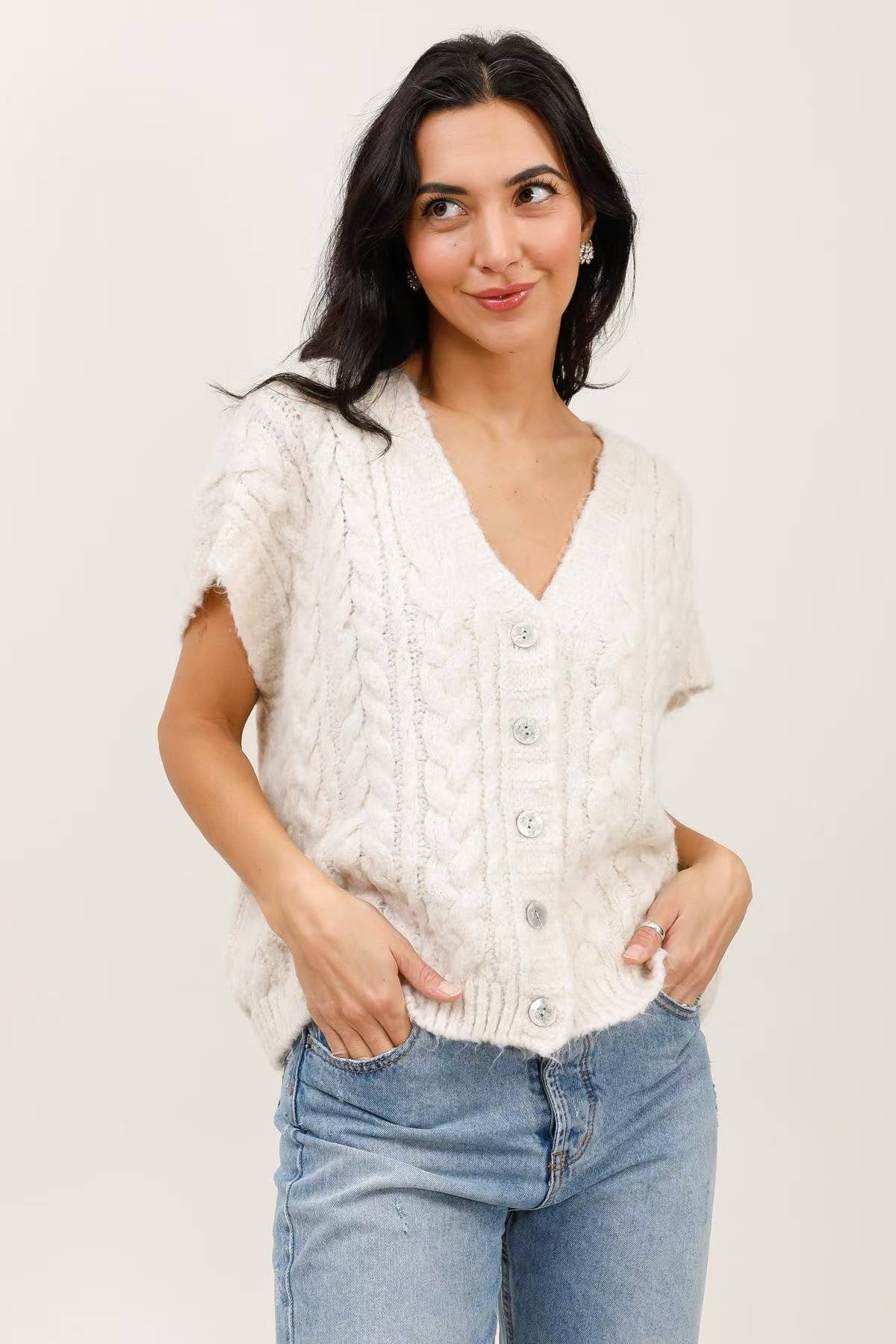 Lea & Luc - Grandes Tailles - Wholesale Cardigan - Women's - Sleeveless vest REF. 310304