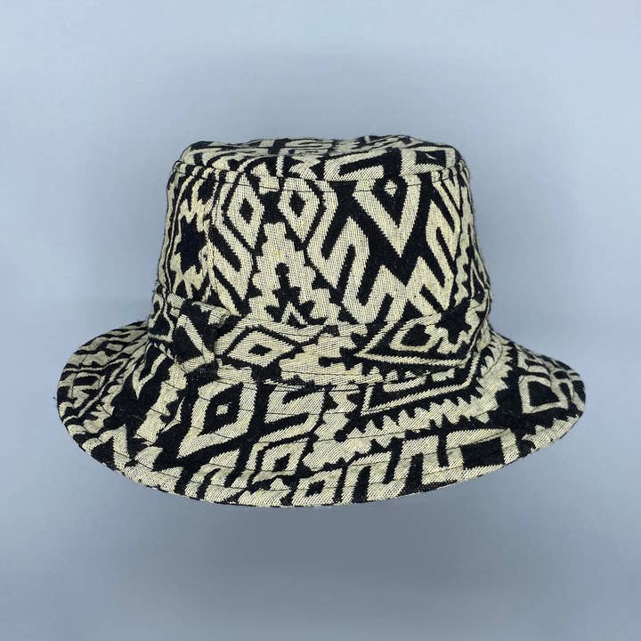 Fedora-hatt Nazca i vikbar jacquardvävd 100 % bomull för wholesale av CHATTOUCHÉ