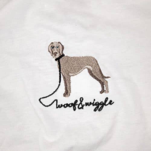 woof & wiggle - Venta al por mayor Camiseta - Unisex - Camiseta unisex con diseño de perro wish stick5