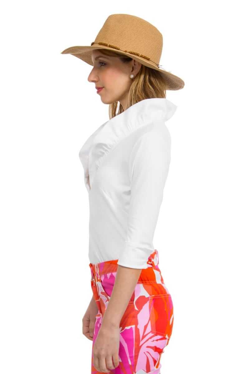 Gretchen Scott LLC - Vente Chemisier – femme - Haut Ruffneck Jersey - Uni39