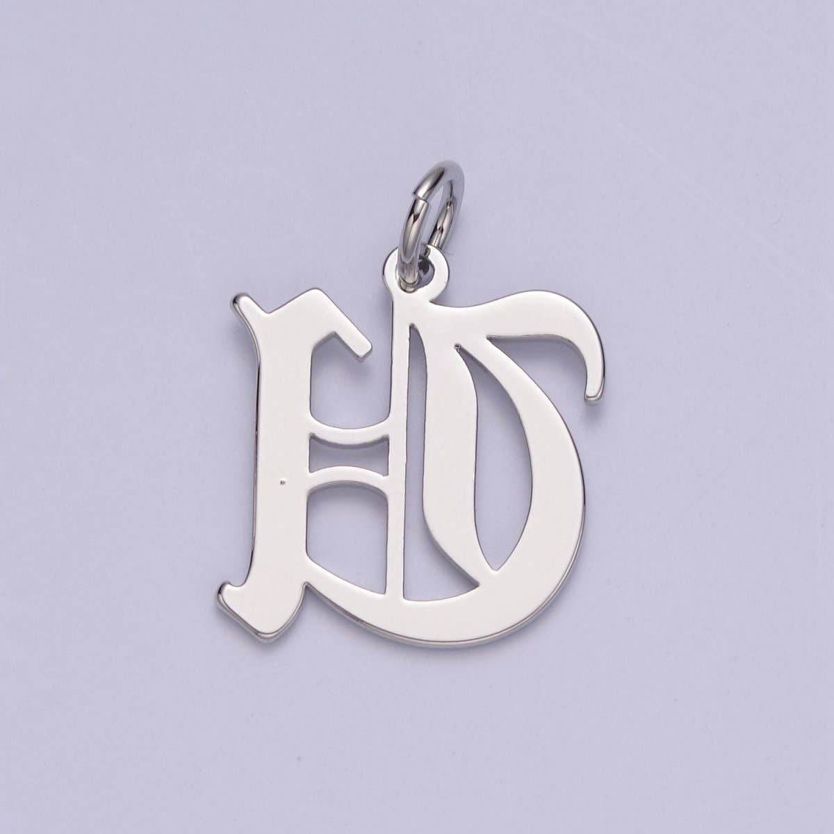 Aim Eternal - Wholesale Individual Charm/Pendant - Gothic Letter Charm, Alphabet Charm, Silver Letter Charm, 26 Letters Initial Charms Old English Letter Pendant A690~A70220