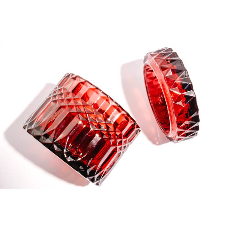 Vela em Frasco de Vidro Vermelho Rubi por atacado de Forget Me Not Candle