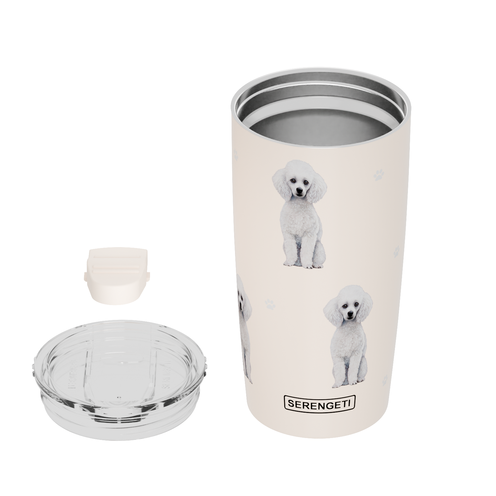 E&S Pets - Vente Gourde/bouteille isotherme - Imprimé en 3D - Caniche - Gobelet, étanche, durable1