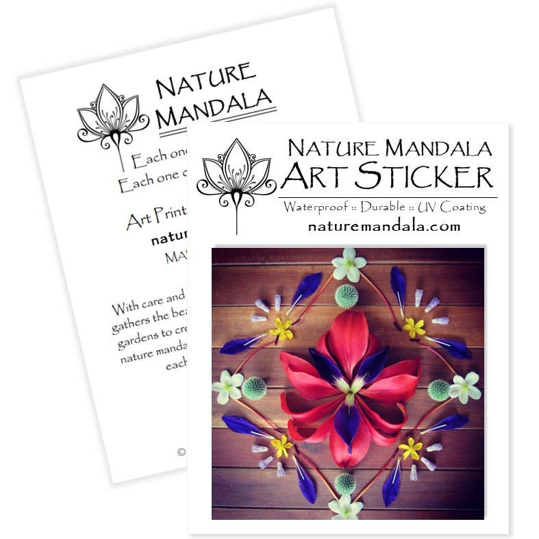 Nature Mandala Art - Wholesale Sticker - Nature / Flower Mandala Stickers :: 10 Designs4