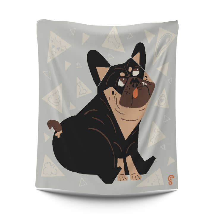 Manta de malha de algodão Frenchie por atacado de SHAWNA CHAN