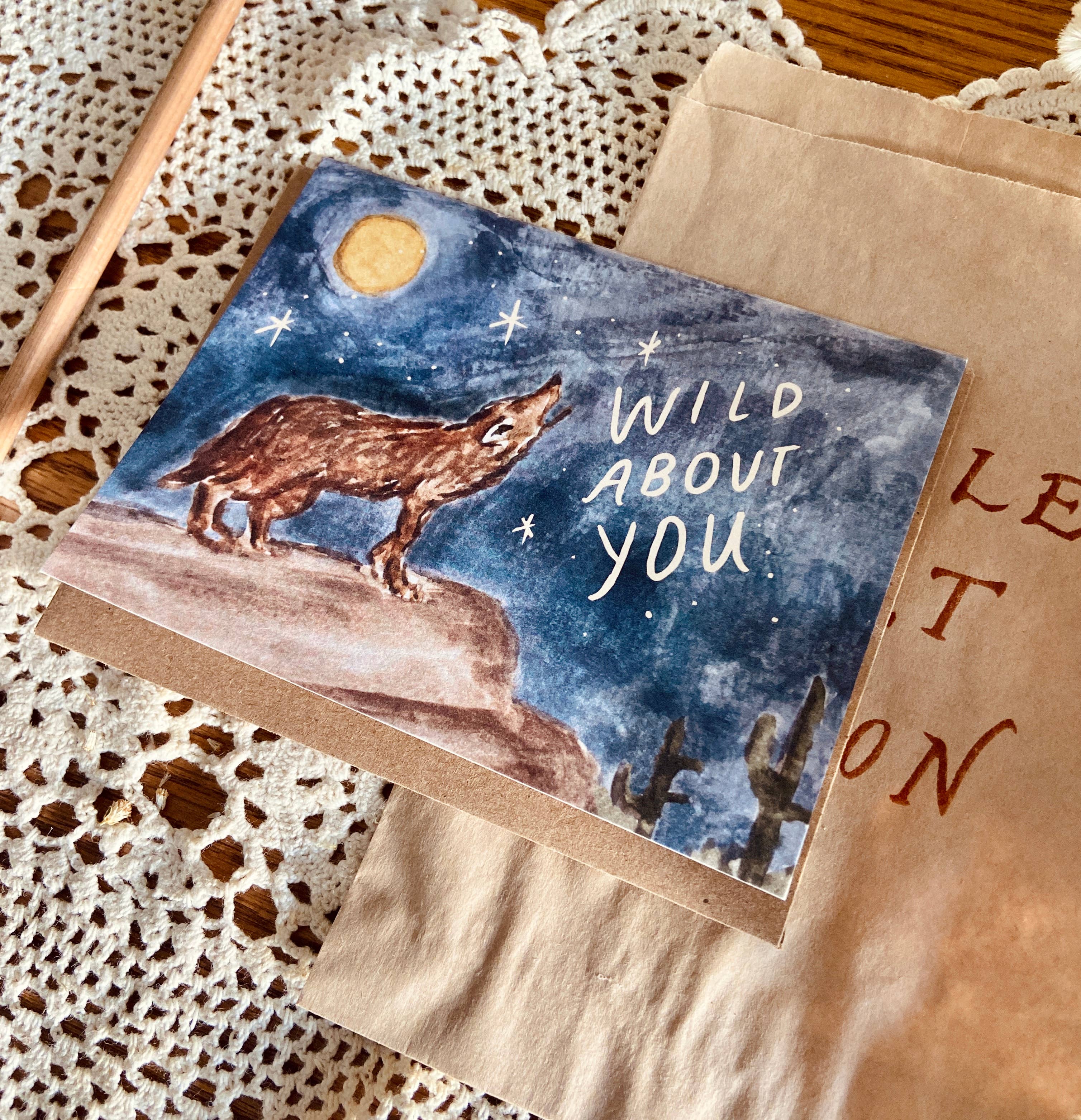 Little Salt Wagon – Großhandel Liebeskarte – Wild About You Coyote Grußkarte1