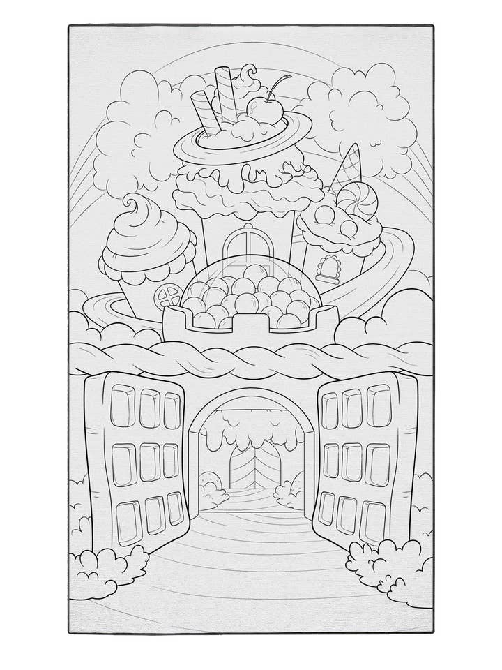 Château de Gumball pour la vente par Coloring Rugs