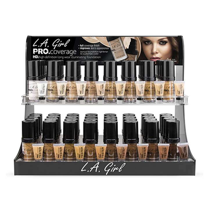 PINEAPPLE Beauty - Wholesale Foundation - LA Girl GCD253.1 Pro Coverage Foundation Display Set - 144pc