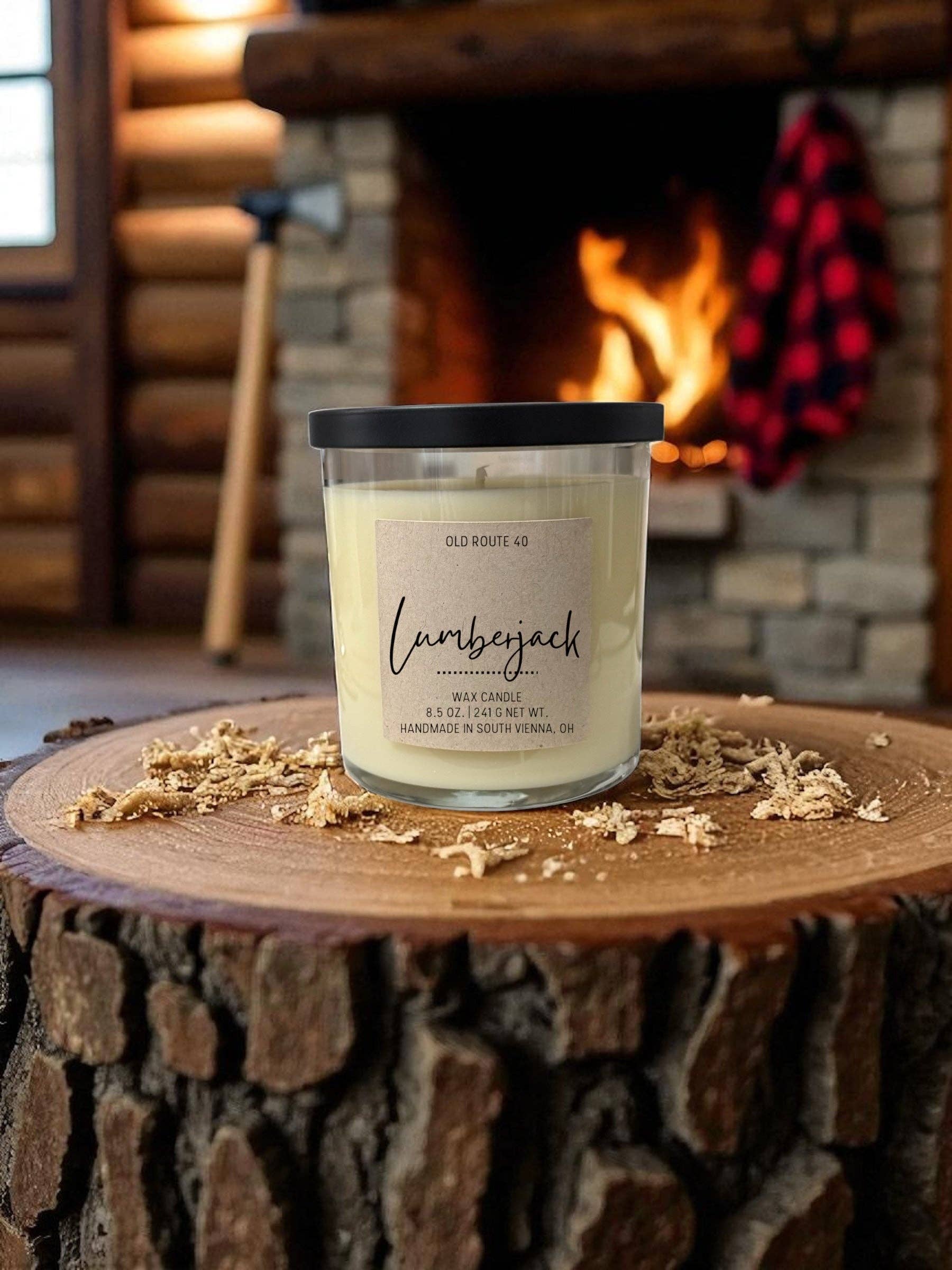 Old Route 40 - Wholesale Jar/Filled Candle - Lumberjack Candle