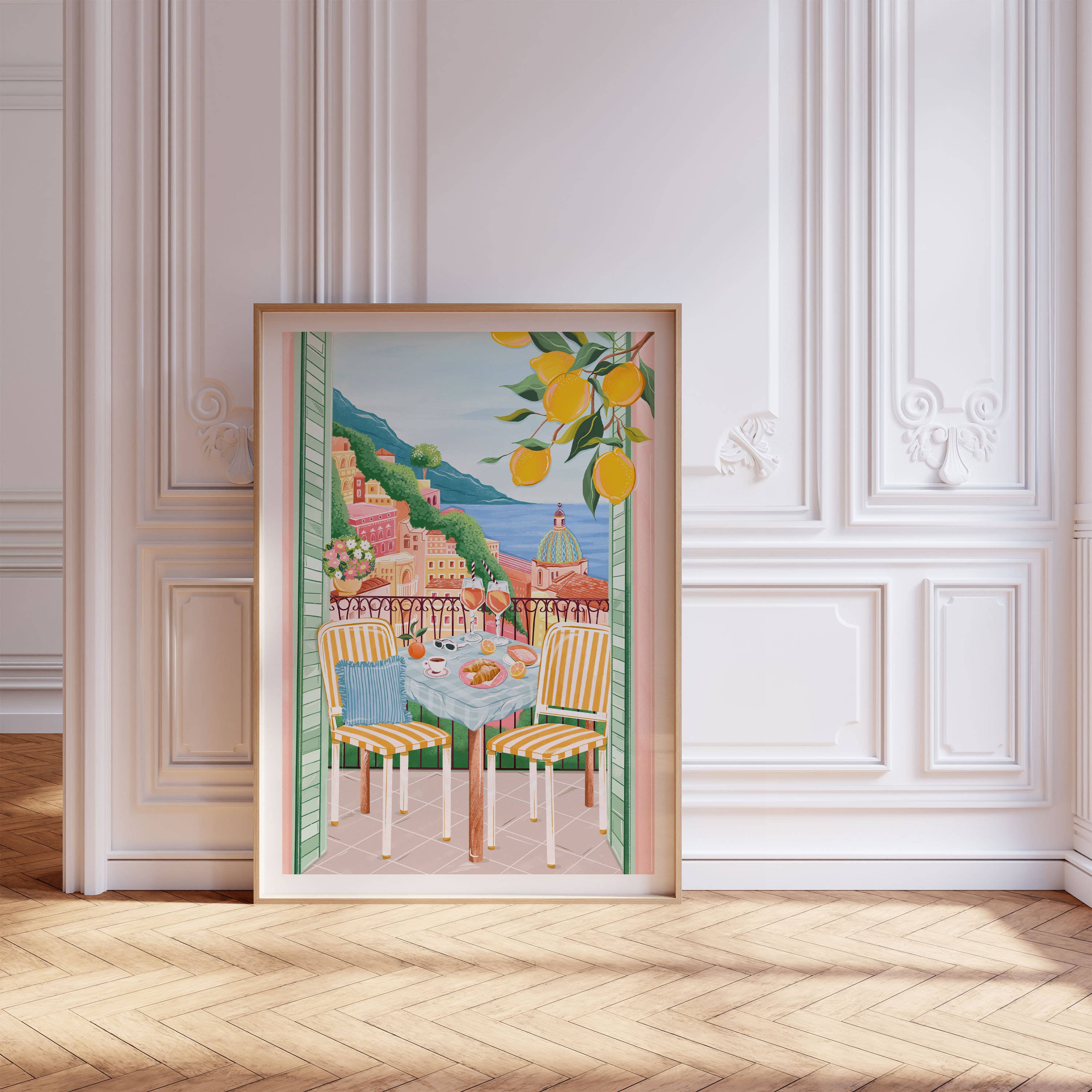 Simply, Katy - Vente Affiche d'art - Affiche de voyage de Positano, côte amalfitaine1