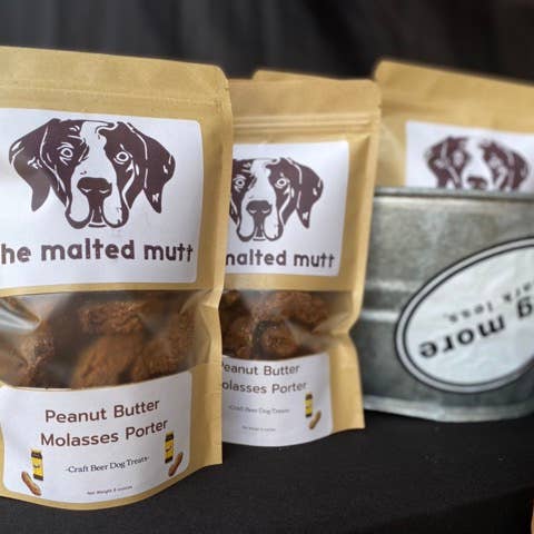 The Malted Mutt - Vente Friandises – chien - Biscuits pour chiens au porter mélasse et beurre de cacahuète