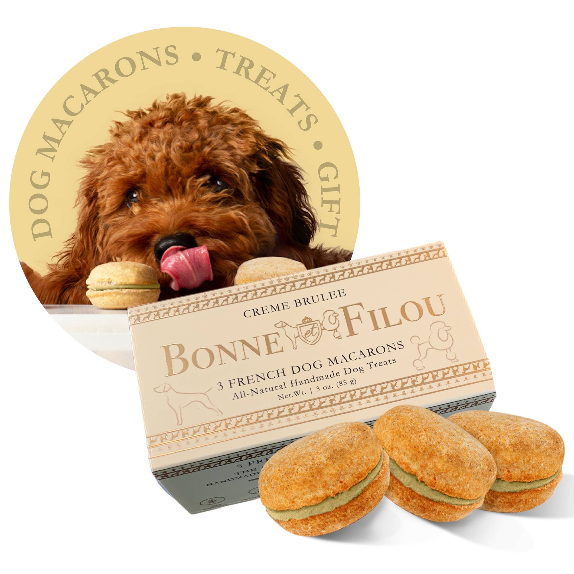 Bonne et Filou - Vente Friandises – chien - Macarons pour chiens | Cadeaux pour chiens (lot de 3)23