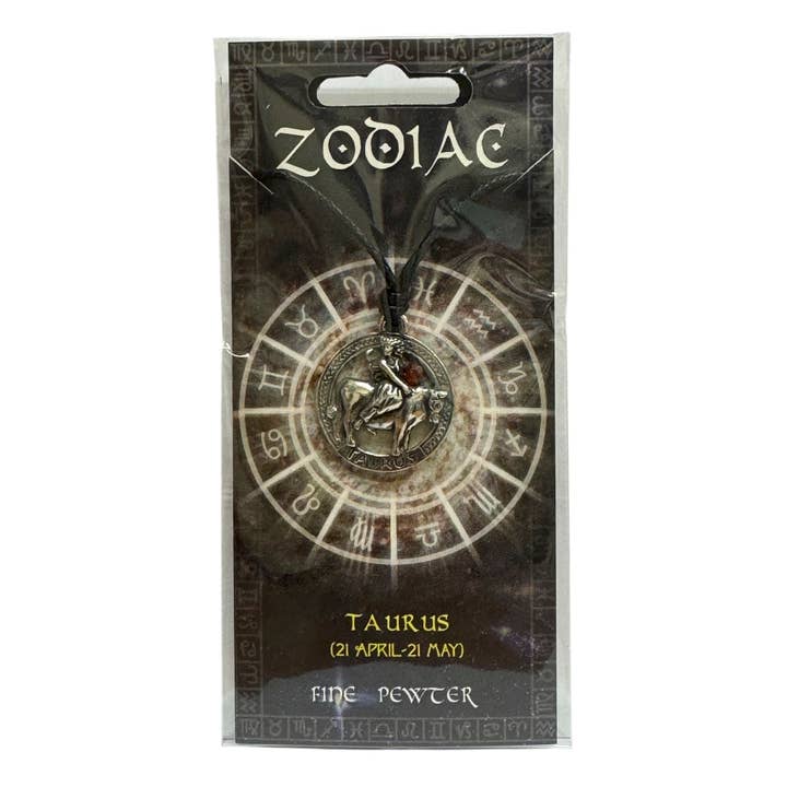 Pewter Oxens stjärntecken halsband - Astrologi Gåva - (USA-DDP) för wholesale av Myth & Magik - Silver Jewellery Cavern Wholesale