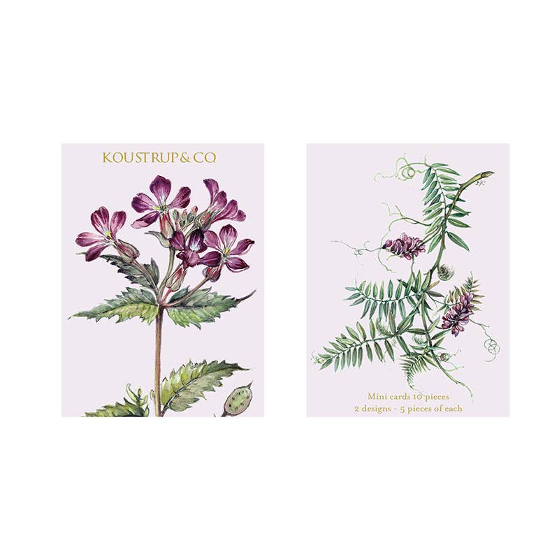 Koustrupco – Engroshandel Brevpapir/sæt med noteskort – Sommer minikort - blanding af smukke minikort med kuverter4