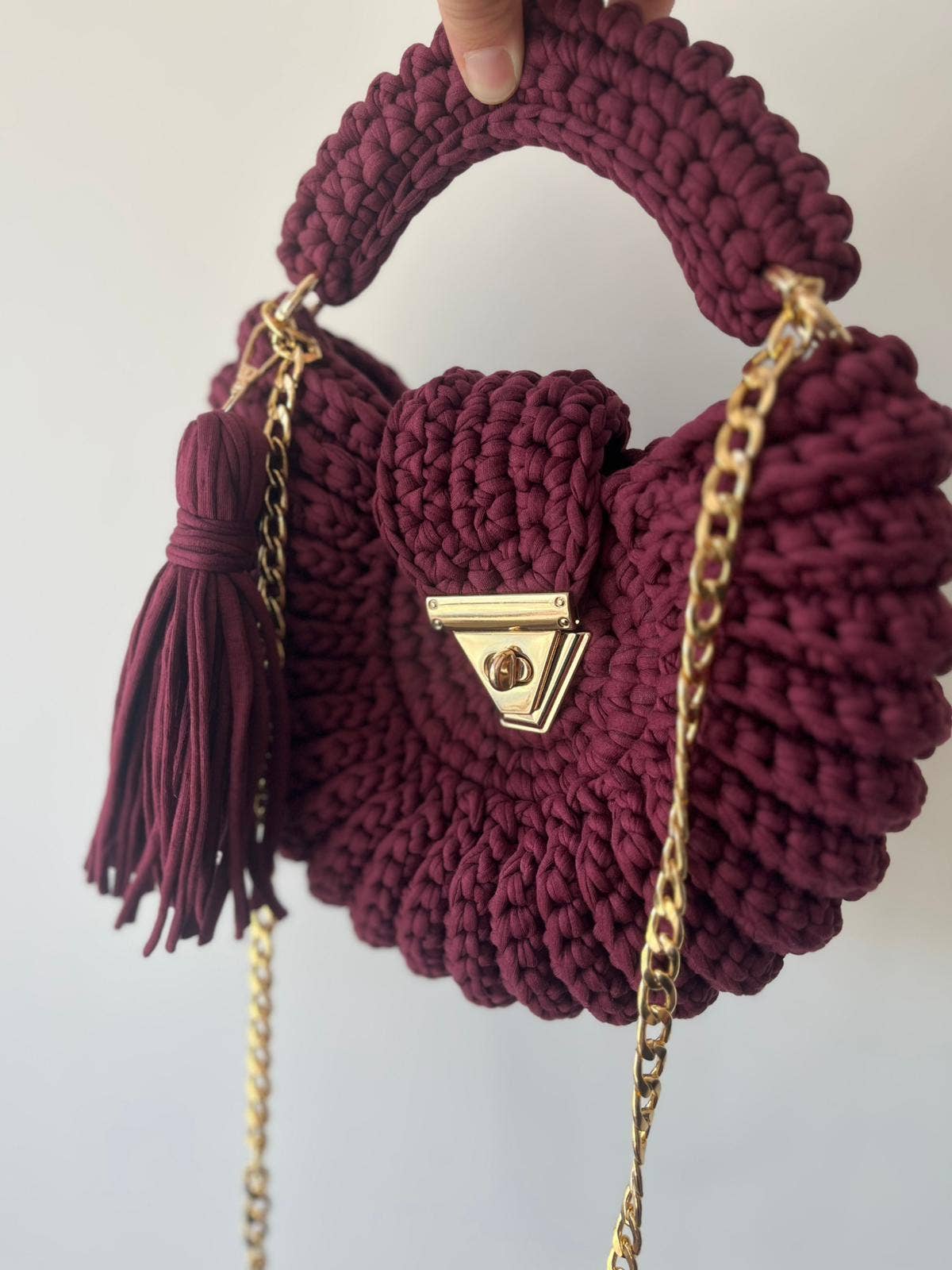 CHQEL - Vente Pochette – femme - Sac pochette vert CHQEL pour femmes Sac à main crocheté fait main2