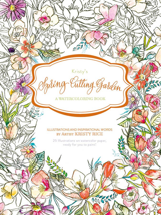 Kristy's Spring Cutting Garden: A Watercoloring Book for wholesale by Schiffer Publishing