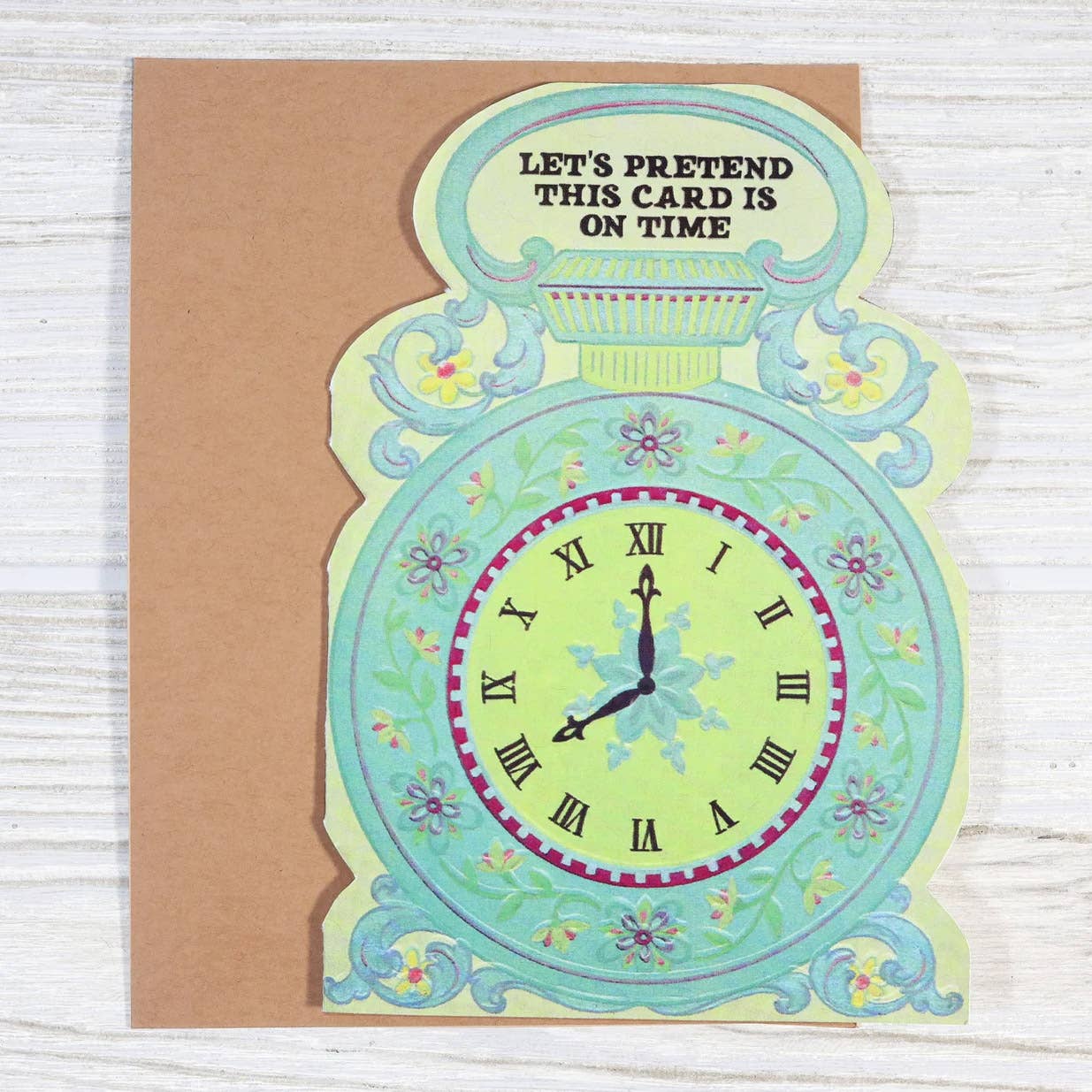 Bad Betty Greeting Co. - Wholesale Birthday Card - Funny Belated Greeting Card - Let's Pretend This Is On Time1