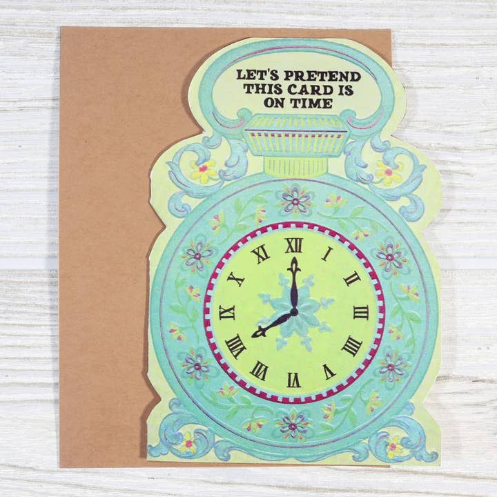 Bad Betty Greeting Co. - Wholesale Birthday Card - Funny Belated Greeting Card - Let's Pretend This Is On Time1
