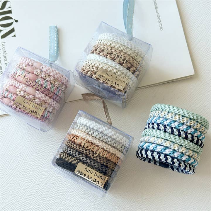 BOXED SMALL FRESH MIXED COLOR HAIR TIE 8-PIECE SET_CWAHA2438 and other Purchase Wholesale small coil. Free Returns & Net 60 Terms on Faire trending on Faire.