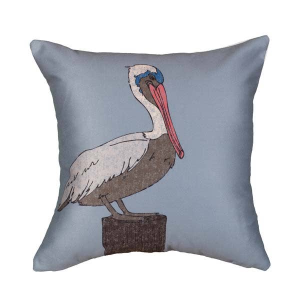 Coussin Vintage Nautical- Pelican Pete pour la vente par Rennie & Rose