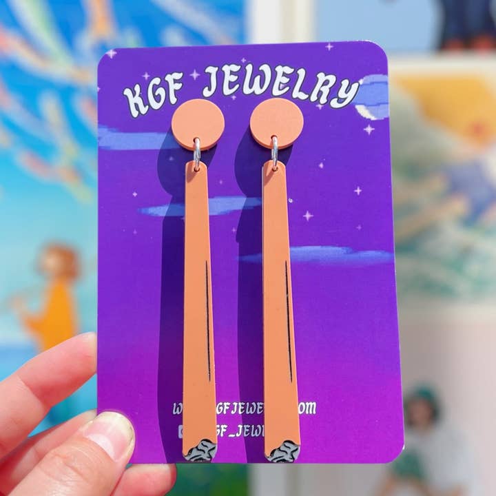 Pendientes y llaveros de acrílico hechos a mano Blunts para venta al por mayor de KGF Studios