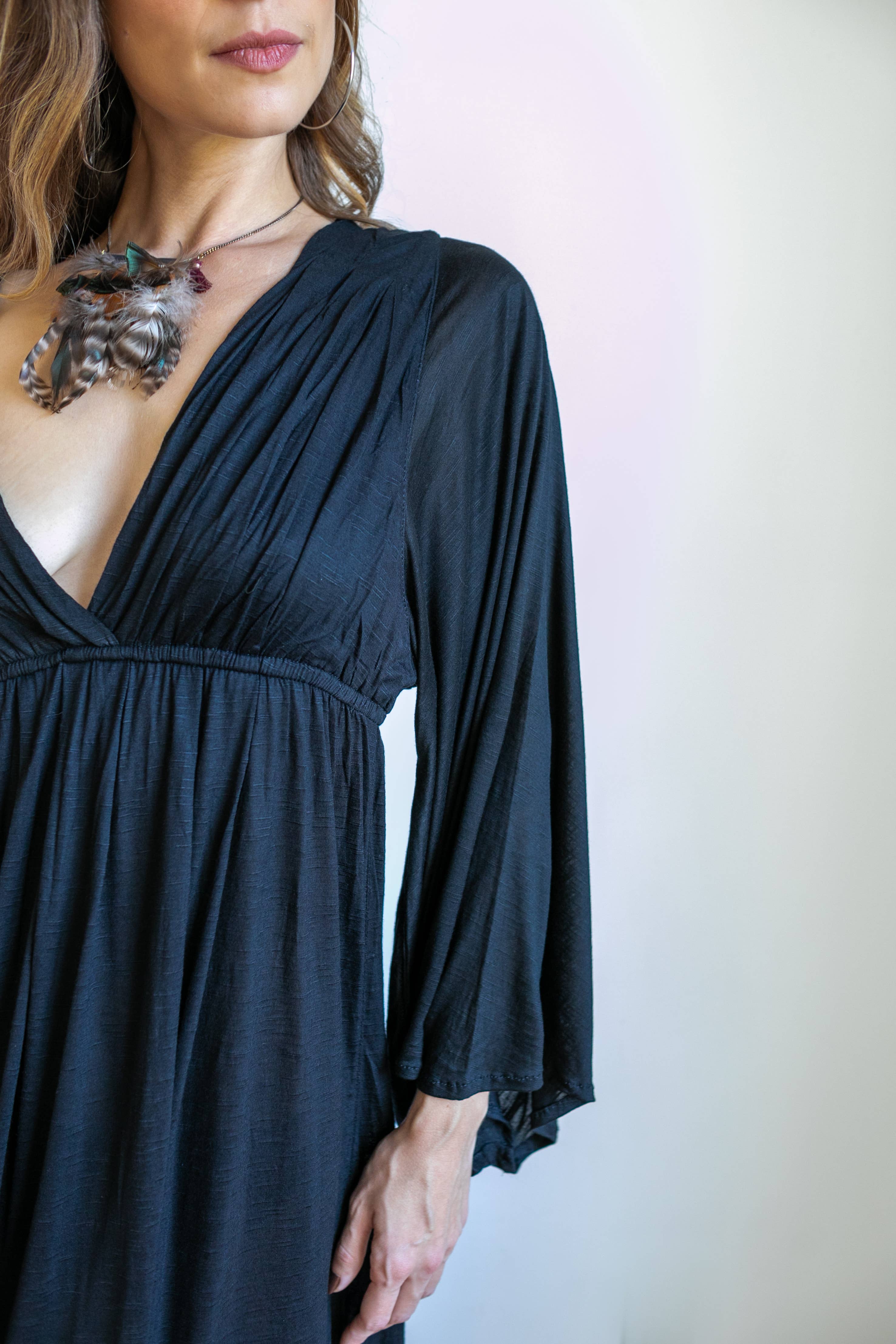 Paramita Designs - Wholesale Dress - Women's - Bell Sleeve Goddess Maxi Dress3