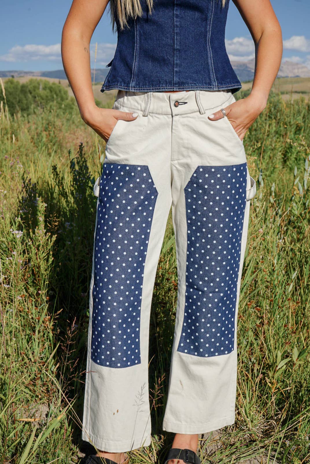 Midnight Lunch – Großhandel Hose – Damen – Panelhosen | Navy Dot