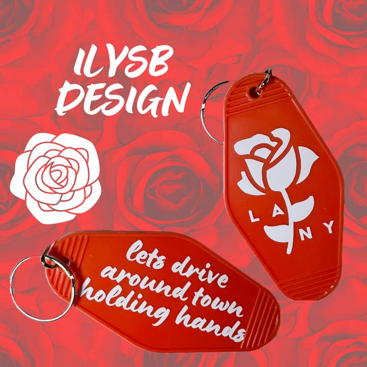 allons faire un tour en ville en nous tenant par la main lany début LA1 porte-clés de motel pour la vente par SpicyStylesCo