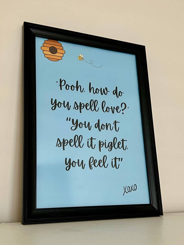 Winnie The Pooh A4 Print for wholesale by Brain2Brush