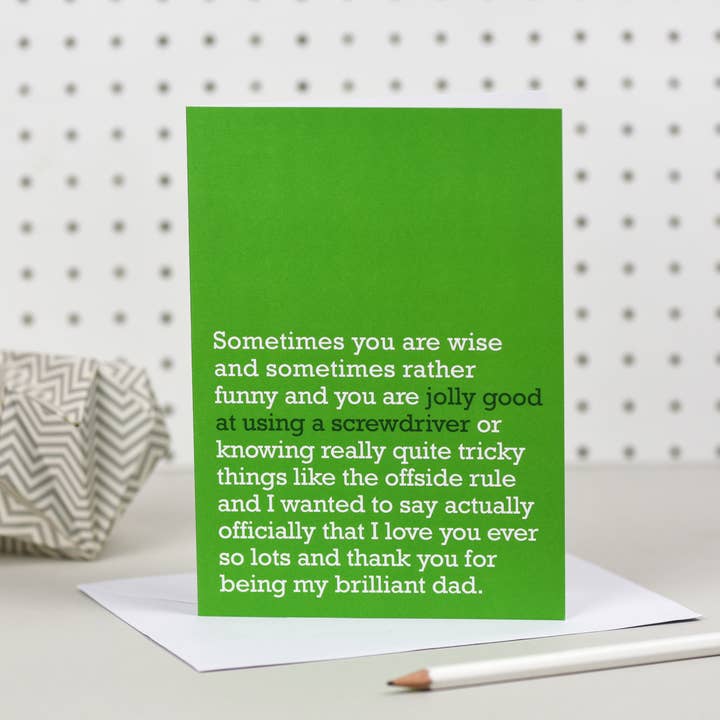 Jolly Good At Using A Screwdriver: Father's Day / Dad Card for wholesale by The Right Lines