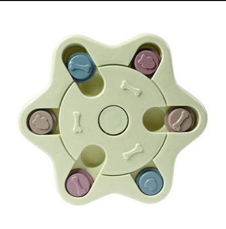 VIGOR - Vente Jouet – chien - Jouet puzzle interactif pour chien en forme de patte, plateau tournant anti-étouffement9