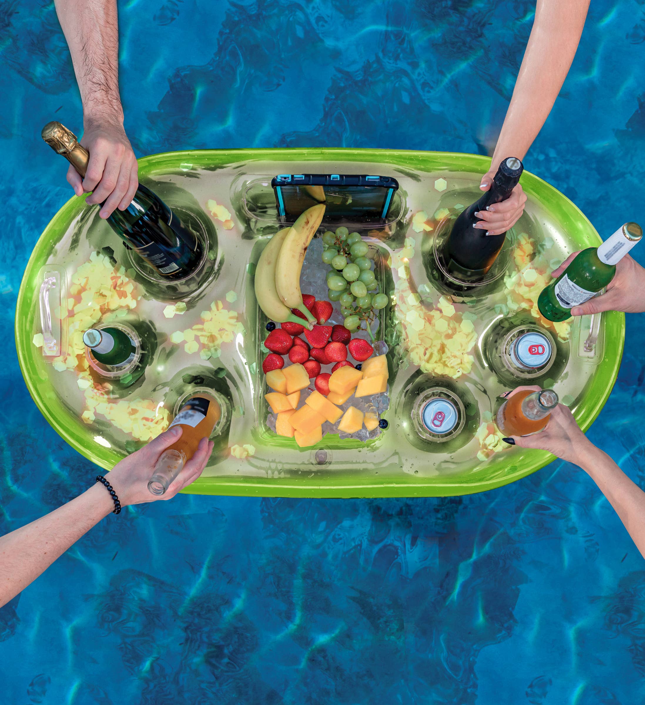 Cota Global - Venta al por mayor Hinchables - POZA - NEVERA FLOTANTE ORO VERDE4